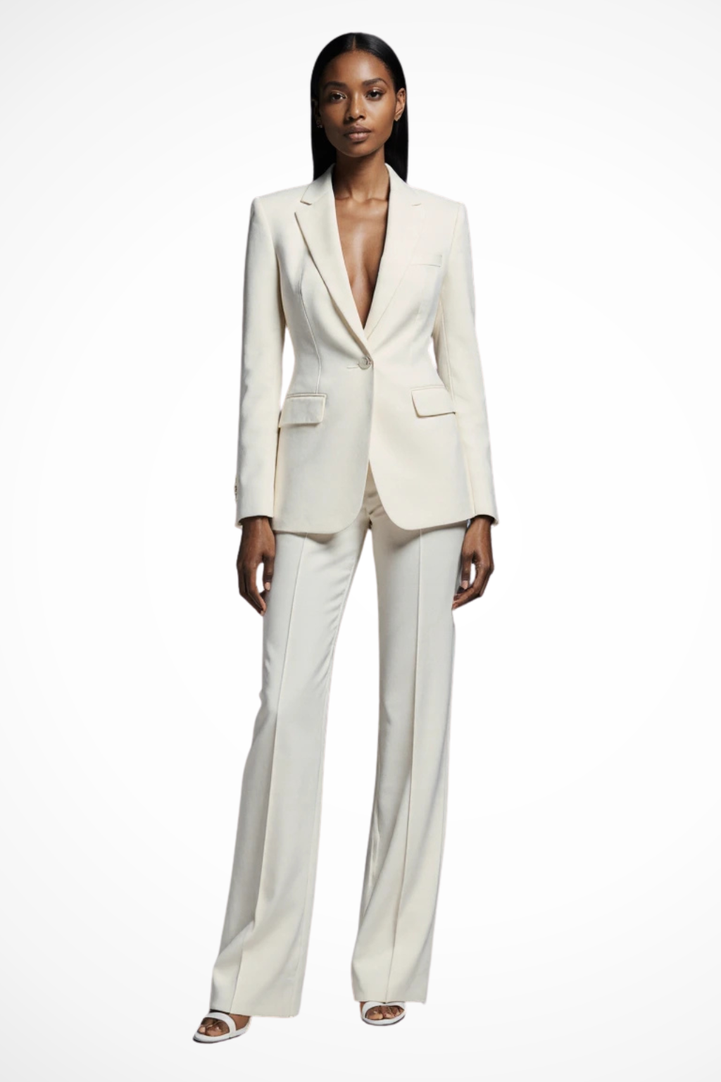Liora | Women’s Elegant Blazer and Wide Leg Trousers Set