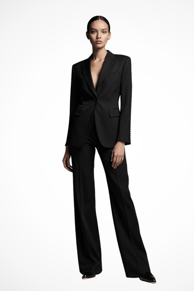 Liora | Women’s Elegant Blazer and Wide Leg Trousers Set