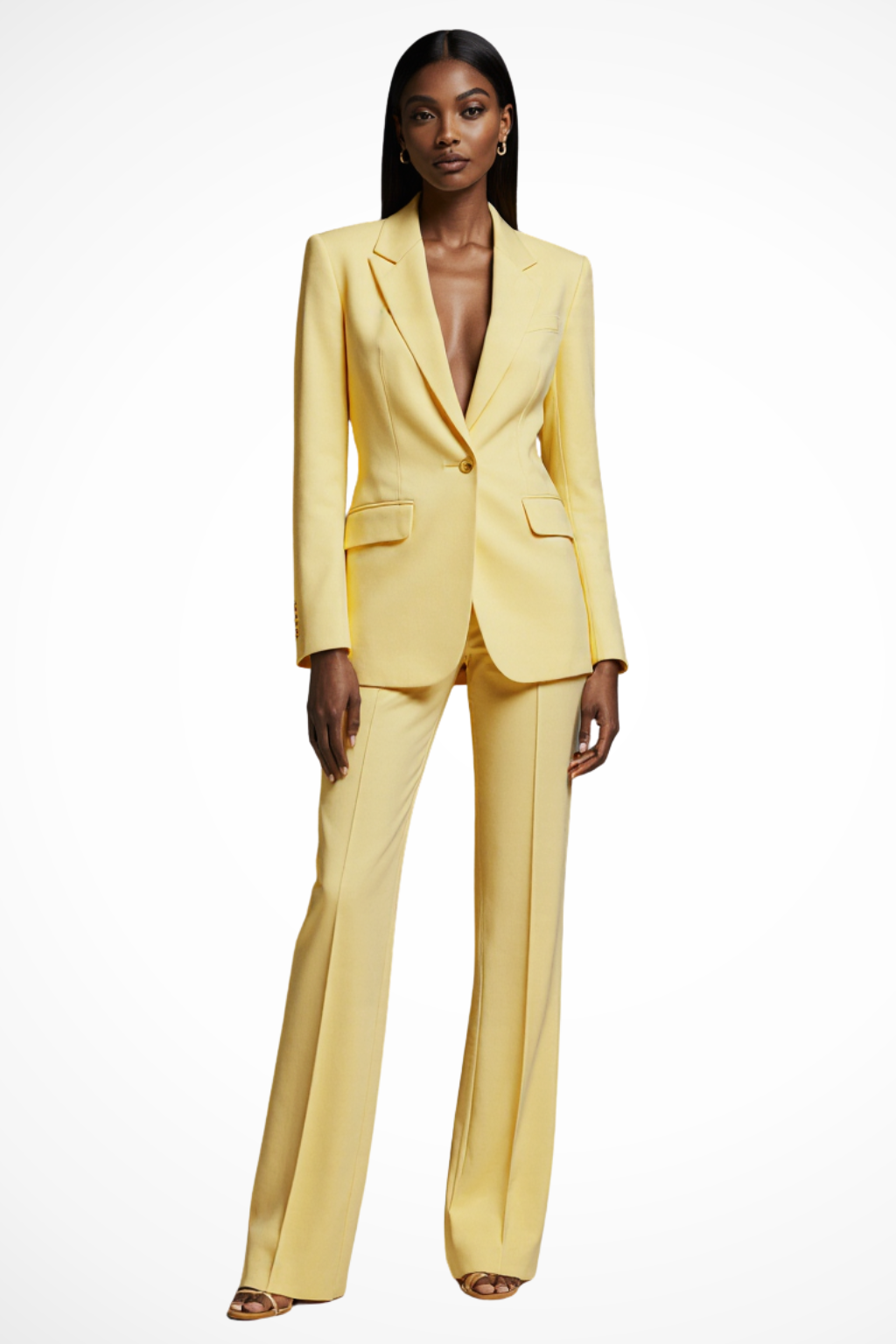 Liora | Women’s Elegant Blazer and Wide Leg Trousers Set